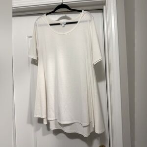LuLaRoe 2XL Women's White Perfect T tunic